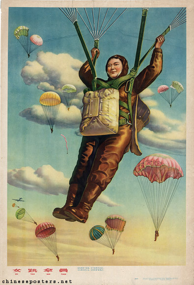 Women parachuters