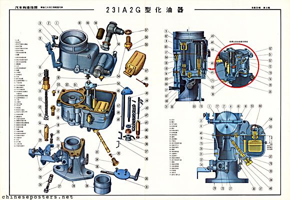 The Jiefang truck - 231A2G Type carburetor